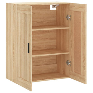 vidaXL Wall Mounted Cabinet Sonoma Oak 69.5x34x90 cm Engineered Wood