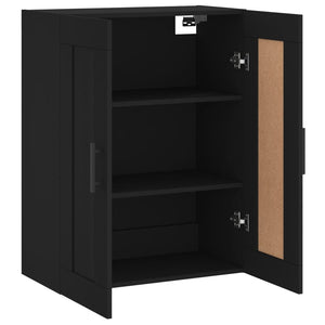 vidaXL Wall Mounted Cabinet Black 69.5x34x90 cm Engineered Wood