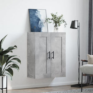 vidaXL Wall Mounted Cabinet Concrete Grey 69.5x34x90 cm Engineered Wood