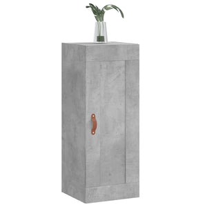 vidaXL Wall Mounted Cabinet Concrete Grey 34.5x34x90 cm Engineered Wood