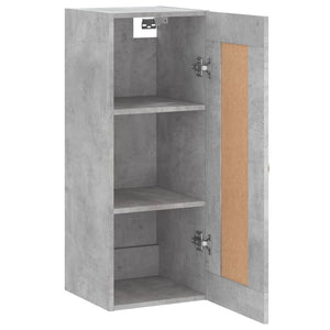 vidaXL Wall Mounted Cabinet Concrete Grey 34.5x34x90 cm Engineered Wood