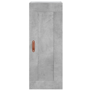 vidaXL Wall Mounted Cabinet Concrete Grey 34.5x34x90 cm Engineered Wood