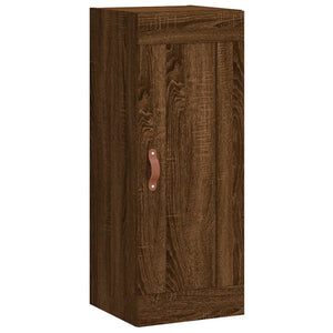 vidaXL Wall Mounted Cabinet Brown Oak 34.5x34x90 cm Engineered Wood