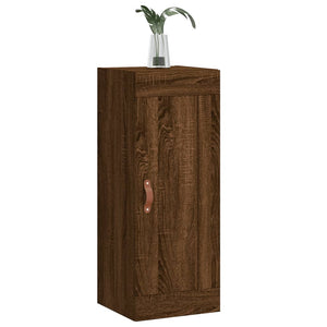 vidaXL Wall Mounted Cabinet Brown Oak 34.5x34x90 cm Engineered Wood