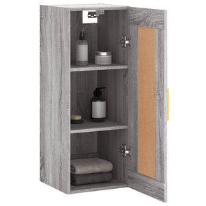 vidaXL Wall Mounted Cabinet Grey Sonoma 34.5x34x90 cm Engineered Wood