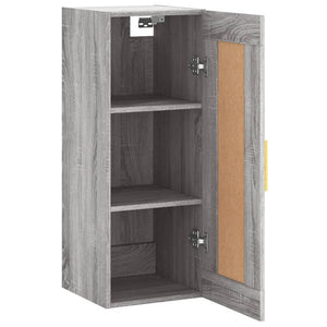 vidaXL Wall Mounted Cabinet Grey Sonoma 34.5x34x90 cm Engineered Wood