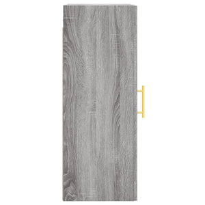 vidaXL Wall Mounted Cabinet Grey Sonoma 34.5x34x90 cm Engineered Wood