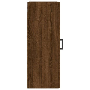 vidaXL Wall Mounted Cabinet Brown Oak 34.5x34x90 cm Engineered Wood