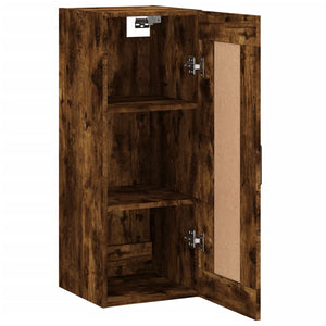 vidaXL Wall Mounted Cabinet Smoked Oak 34.5x34x90 cm Engineered Wood