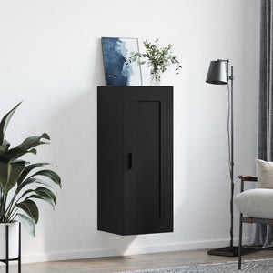 vidaXL Wall Mounted Cabinet Black 34.5x34x90 cm Engineered Wood