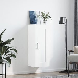 vidaXL Wall Mounted Cabinet White 34.5x34x90 cm Engineered Wood