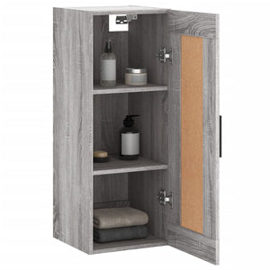 vidaXL Wall Mounted Cabinet Grey Sonoma 34.5x34x90 cm Engineered Wood