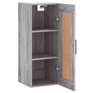 vidaXL Wall Mounted Cabinet Grey Sonoma 34.5x34x90 cm Engineered Wood