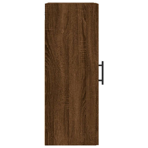 vidaXL Wall Mounted Cabinet Brown Oak 34.5x34x90 cm Engineered Wood