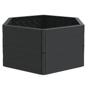 vidaXL Garden Planters 2 pcs Anthracite PP