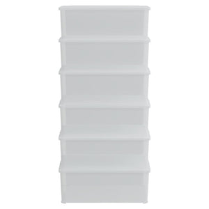 vidaXL Plastic Storage Boxes 6 pcs 10 L Stackable