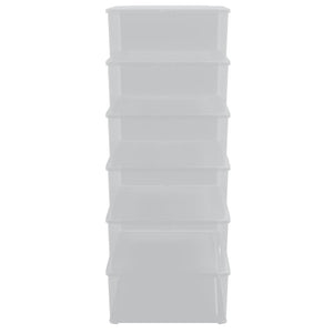 vidaXL Plastic Storage Boxes 6 pcs 25 L Stackable