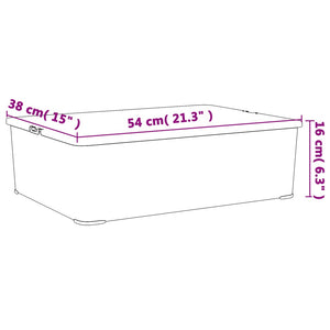 vidaXL Plastic Storage Boxes 6 pcs 25 L Stackable