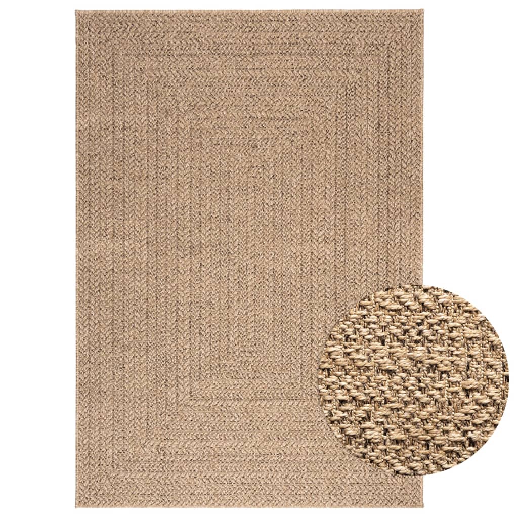 vidaXL Rug ZIZUR 140x200 cm Jute Look Indoor and Outdoor