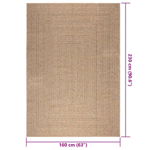 vidaXL Rug ZIZUR 160x230 cm Jute Look Indoor and Outdoor