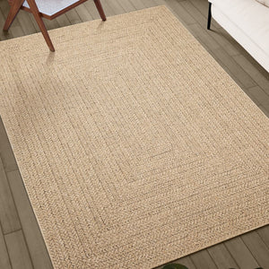 vidaXL Rug 200x290 cm Jute Look Indoor and Outdoor