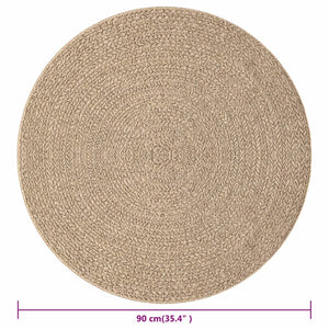 vidaXL Rug ZIZUR 90 cm Jute Look Indoor and Outdoor