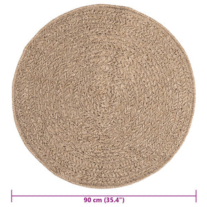 vidaXL Rug ZIZUR 90 cm Jute Look Indoor and Outdoor