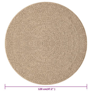 vidaXL Rug 120 cm Jute Look Indoor and Outdoor