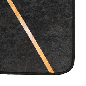 vidaXL Rug Washable Black and Gold 120x180 cm Anti Slip