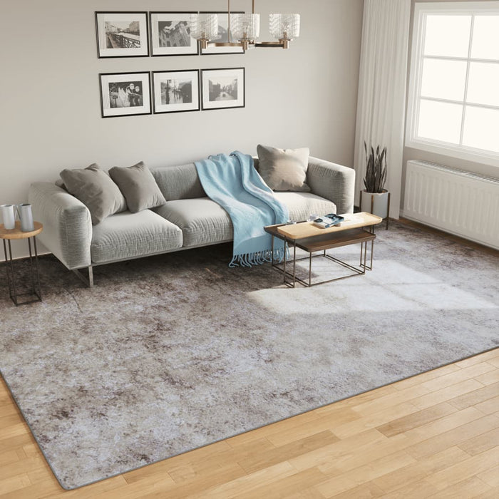 vidaXL Rug Washable Grey 400x300 cm Anti Slip