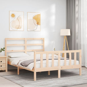 vidaXL Bed Frame without Mattress 140x200 cm Solid Wood Pine