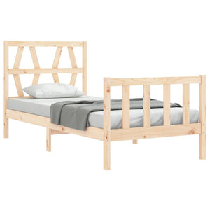 vidaXL Bed Frame without Mattress Single Solid Wood Pine