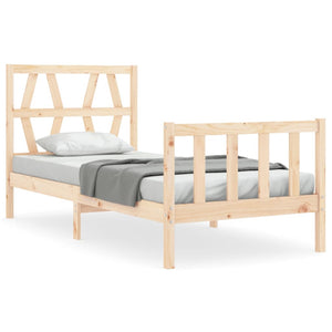 vidaXL Bed Frame without Mattress 100x200 cm Solid Wood Pine