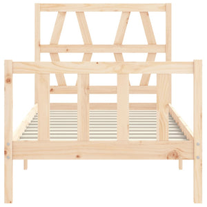 vidaXL Bed Frame without Mattress 100x200 cm Solid Wood Pine