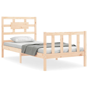 vidaXL Bed Frame without Mattress Small Single Solid Wood Pine