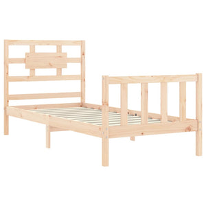 vidaXL Bed Frame without Mattress Small Single Solid Wood Pine