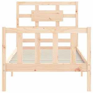 vidaXL Bed Frame without Mattress Small Single Solid Wood Pine