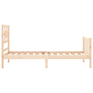 vidaXL Bed Frame without Mattress Small Single Solid Wood Pine