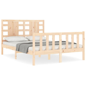 vidaXL Bed Frame without Mattress Small Double Solid Wood Pine