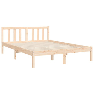 vidaXL Bed Frame without Mattress Small Double Solid Wood Pine