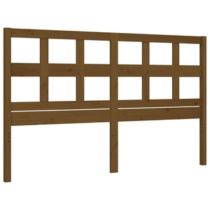 vidaXL Bed Frame without Mattress Honey Brown King Size Solid Wood Pine