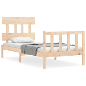 vidaXL Bed Frame without Mattress 90x200 cm Solid Wood Pine