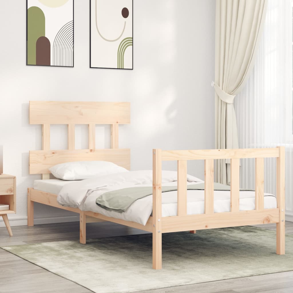 vidaXL Bed Frame without Mattress 90x200 cm Solid Wood Pine