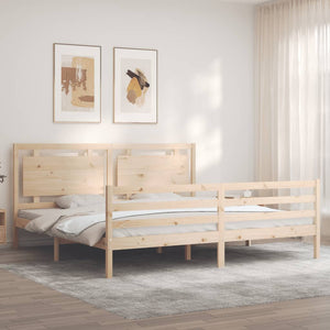 vidaXL Bed Frame without Mattress 200x200 cm Solid Wood