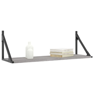 vidaXL Wall Shelves 2 pcs Grey Sonoma 80x25x25.5 cm Engineered wood