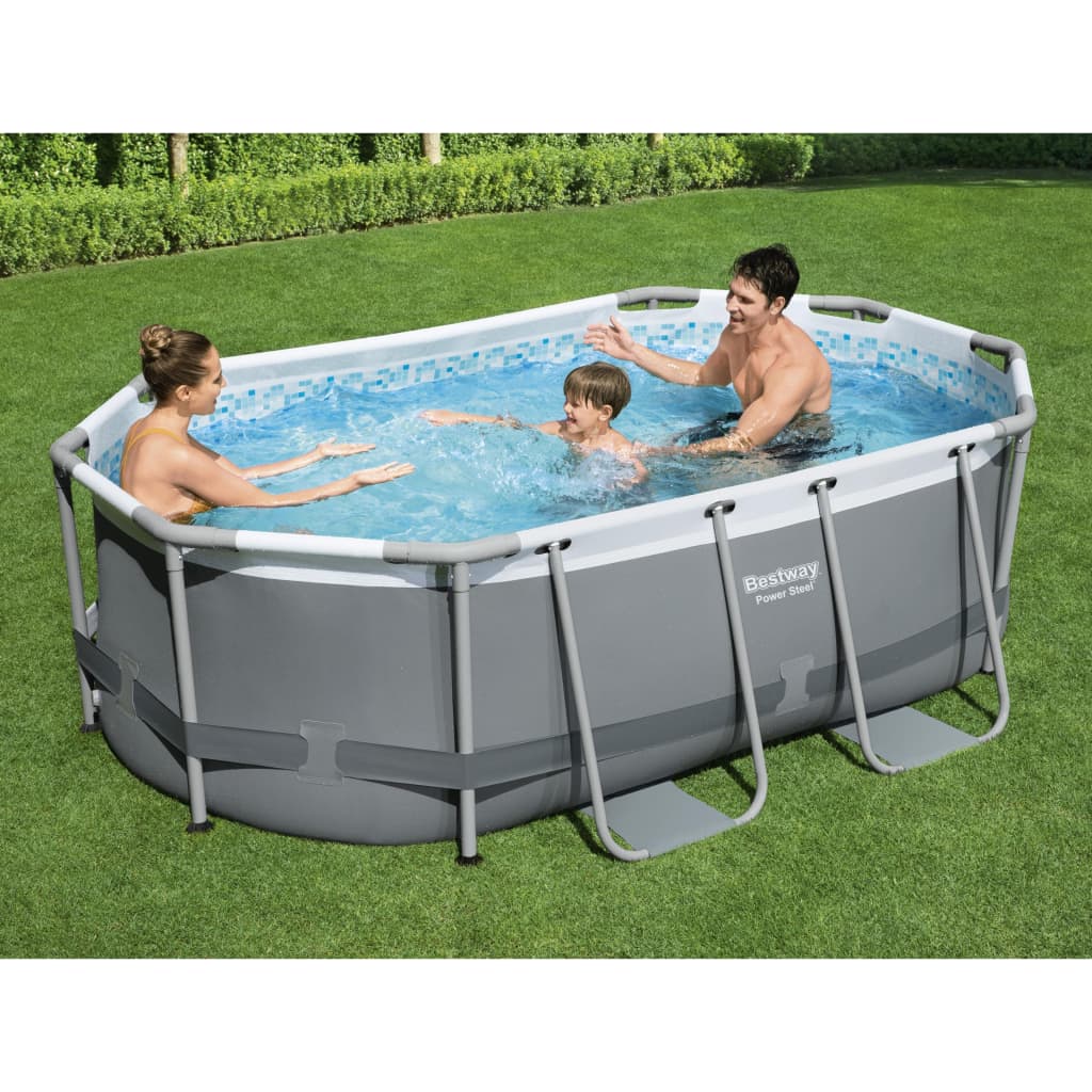 Bestway Power Steel Above Ground Pool Oval 305x200x84 cm