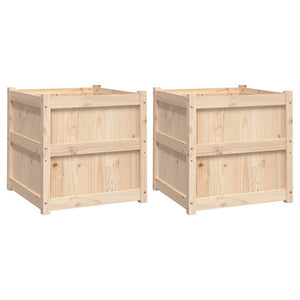 vidaXL Garden Planters 2 pcs Solid Wood Pine