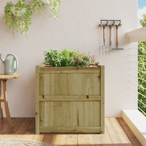 vidaXL Garden Planter 70x70x70 cm Impregnated Wood Pine