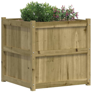 vidaXL Garden Planter 70x70x70 cm Impregnated Wood Pine