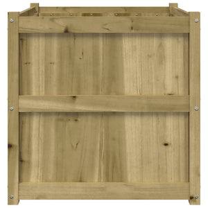 vidaXL Garden Planter 70x70x70 cm Impregnated Wood Pine